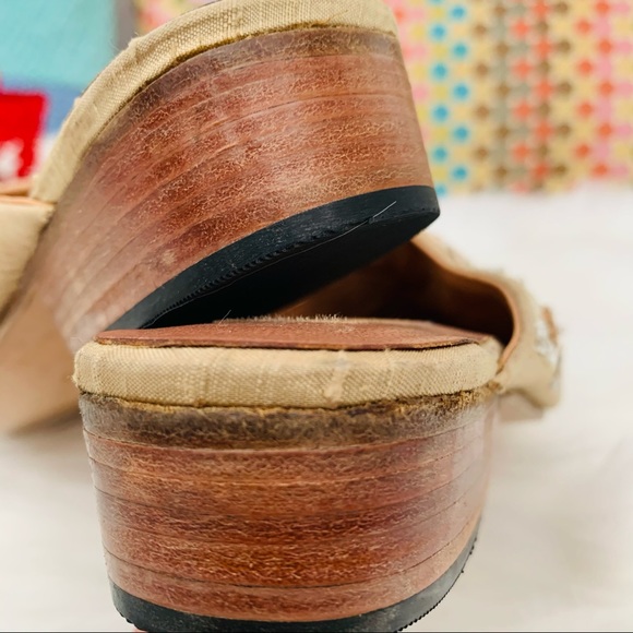 BCBGMaxAzria Ivory Tan Sequin Beaded Mules - Picture 7 of 10